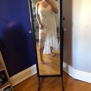 Express Off white high low dress